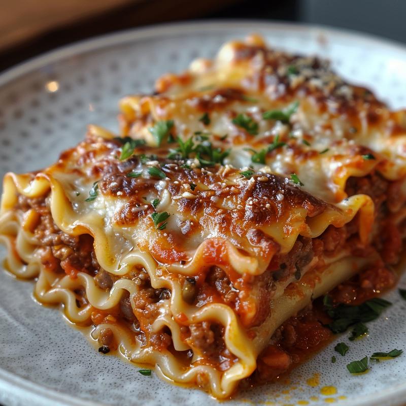 Close-up view of lasagna roll ups on a light grey plate, showing intricate layers and texture.
